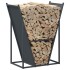 Leñero antracita 69,5x35x81 cm Acero laminado en