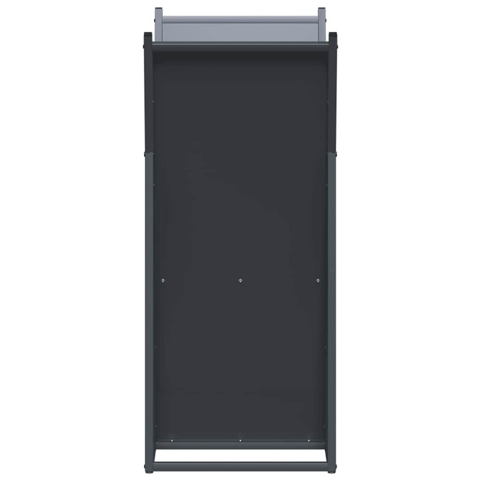 Leñero antracita 69,5x35x81 cm Acero laminado en