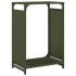 Leñero verde oliva 44x28x65 cm Acero laminado en