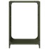 Leñero verde oliva 44x28x65 cm Acero laminado en