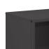 Leñero negro 40x30x75 cm Acero laminado en