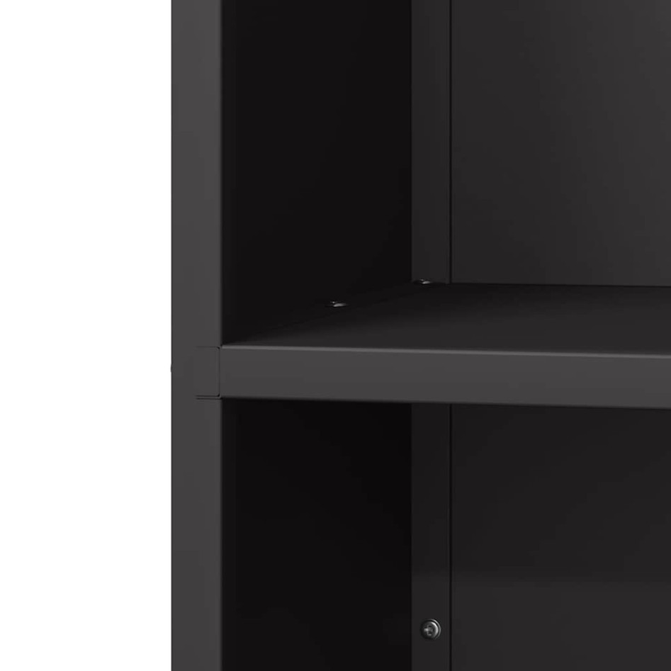 Leñero negro 40x30x75 cm Acero laminado en