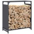 Leñero antracita 60x28x65 cm Acero laminado en
