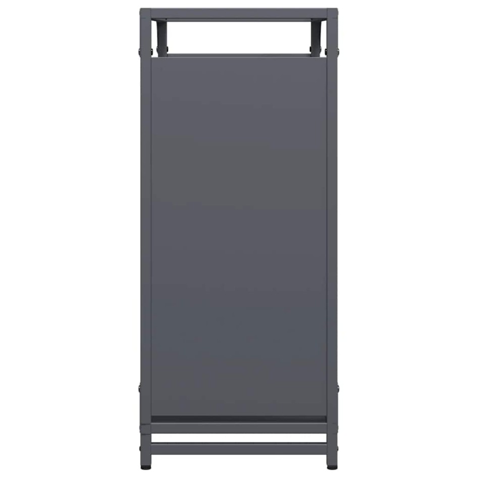 Leñero antracita 60x28x65 cm Acero laminado en