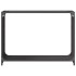 Leñero negro 90x28x65 cm Acero laminado en