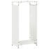 Leñero blanco 44x28x90 cm Acero laminado en
