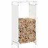 Leñero blanco 44x28x90 cm Acero laminado en