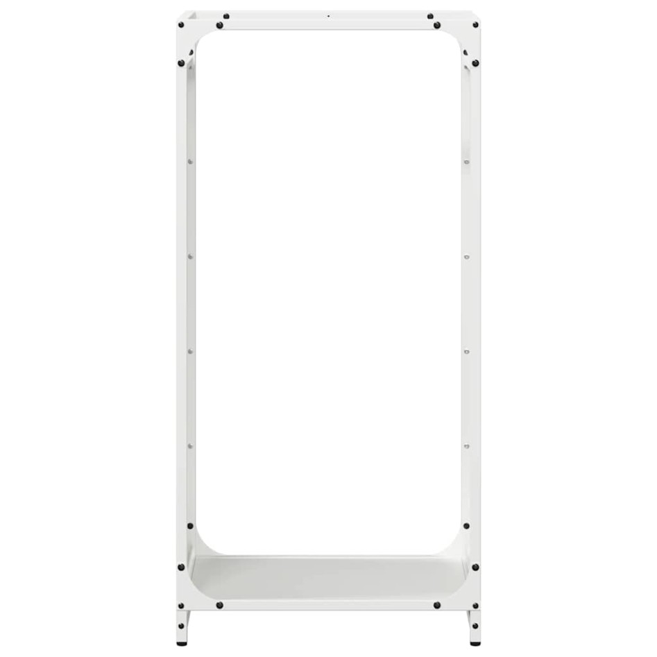 Leñero blanco 44x28x90 cm Acero laminado en