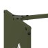 Leñero verde oliva 40x30x80 cm Acero laminado en