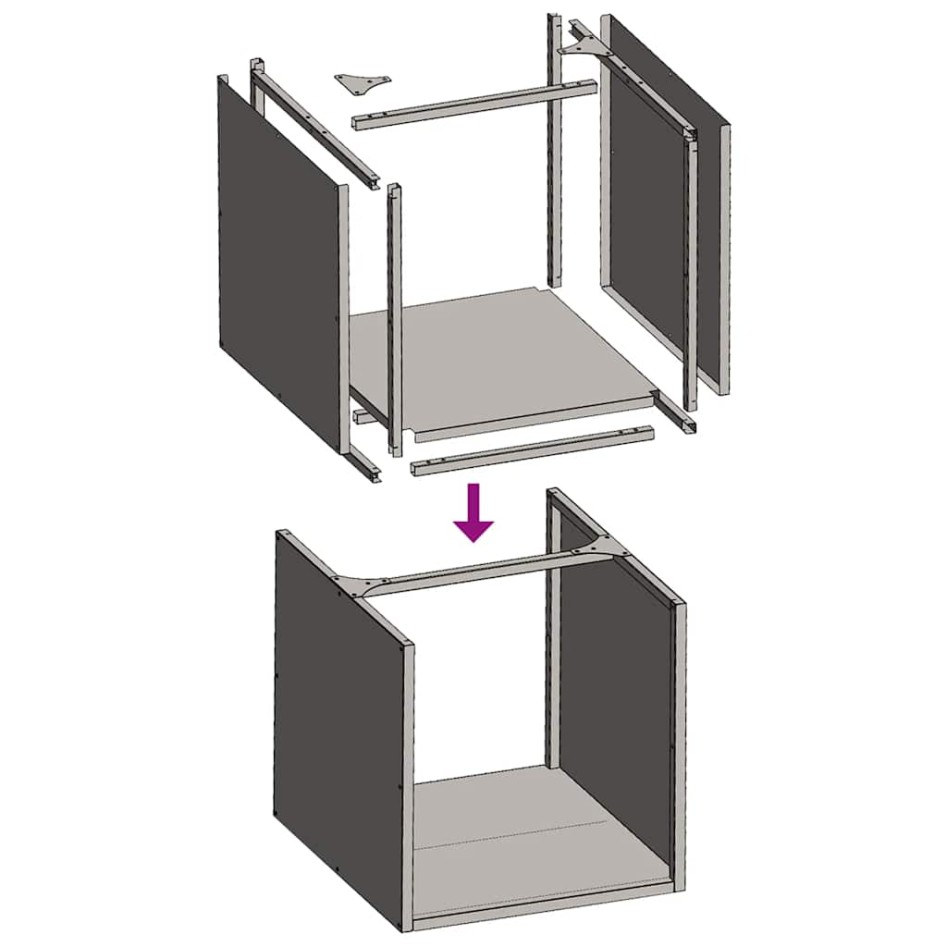 Leñero de acero inoxidable 40x40x40