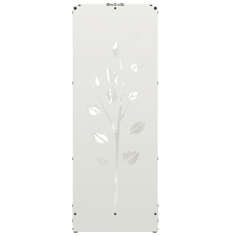 Leñero blanco 40x30x80 cm Acero laminado en