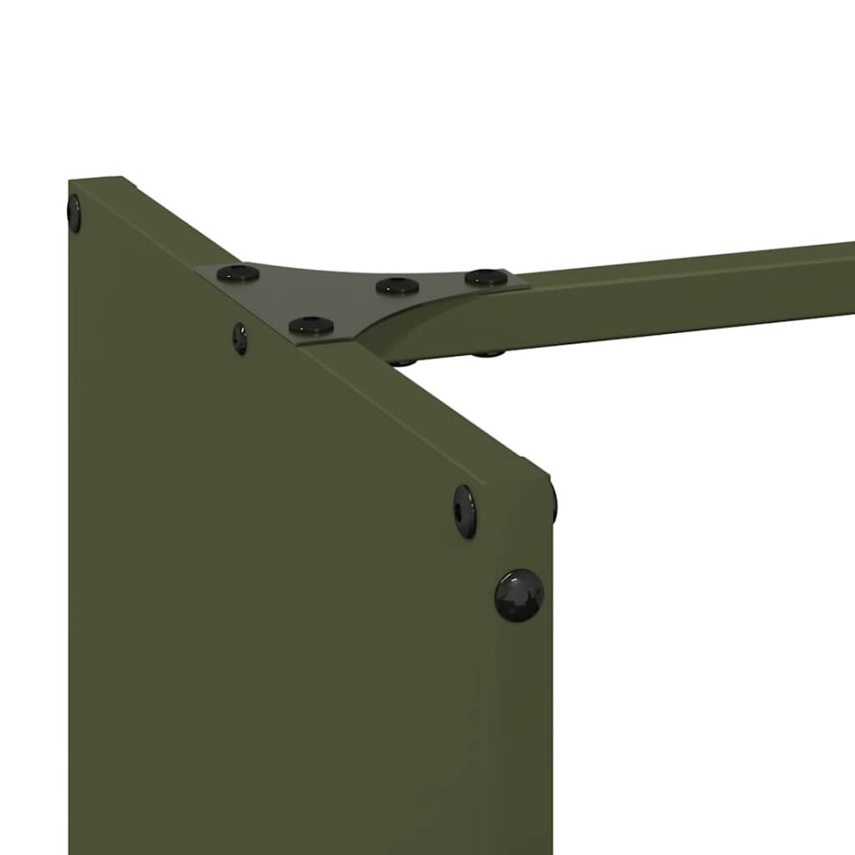 Leñero verde oliva 40x30x80 cm Acero laminado en