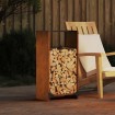 Leñero 40x30x80 cm acero corten