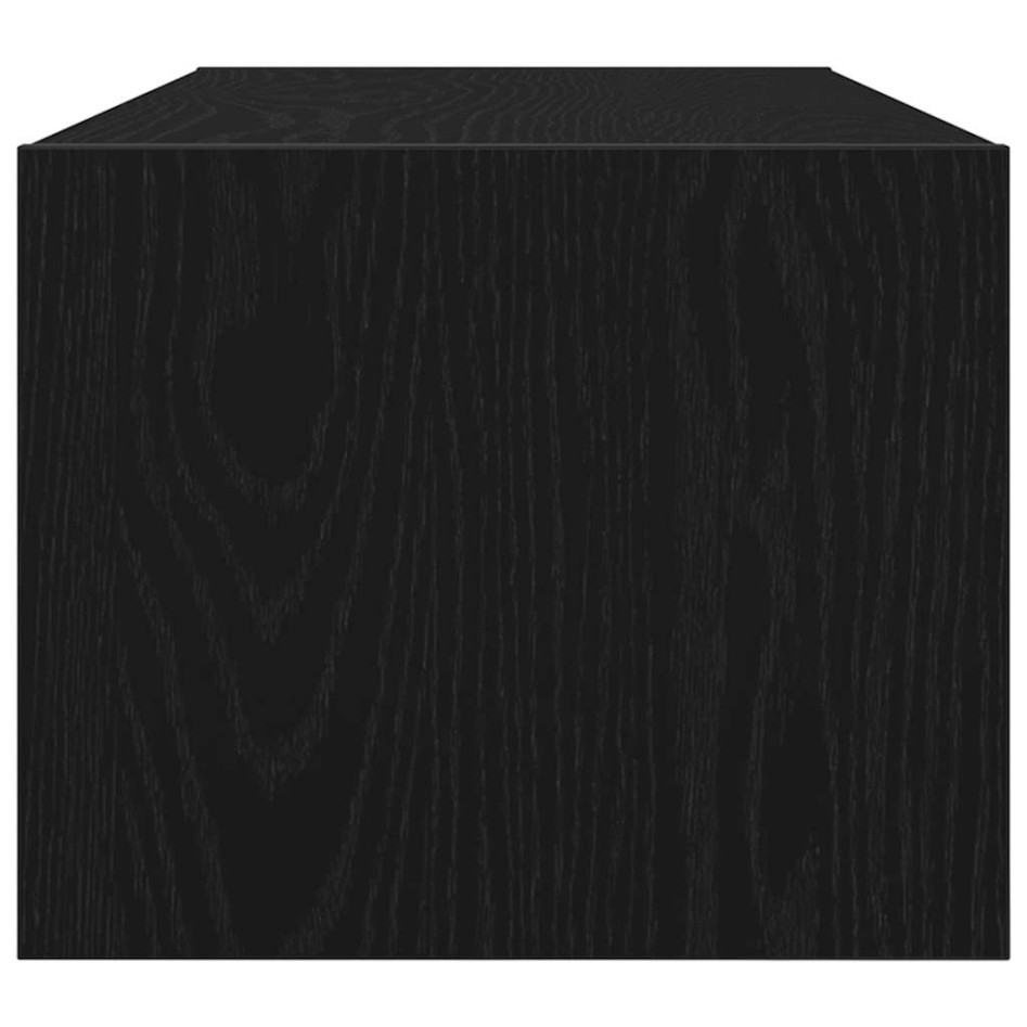 Mueble de TV de madera de roble negro 80x31x25,5