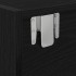 Mueble de TV de madera de roble negro 80x31x25,5