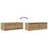 Muebles para TV 2 uds madera roble artisan 80x31x25,5