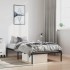 Estructura de cama sin colchón metal negro 100x190