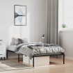 Estructura de cama sin colchón metal negro 100x190 cm