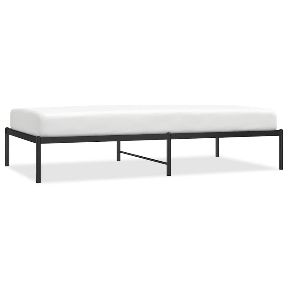 Estructura de cama sin colchón metal negro 100x190