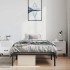 Estructura de cama sin colchón metal negro 100x190