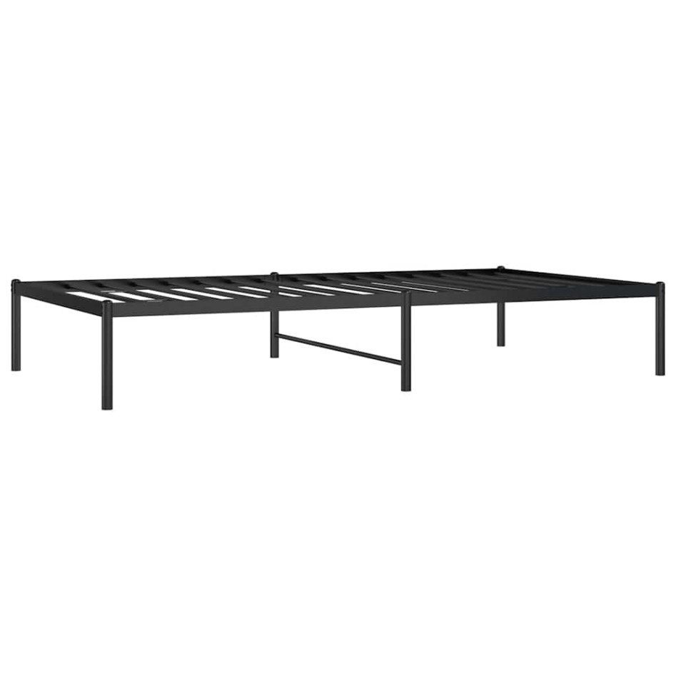 Estructura de cama sin colchón metal negro 100x190