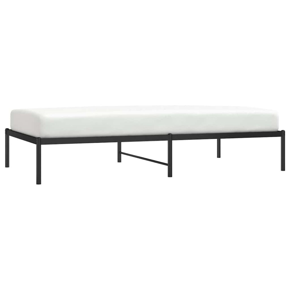 Estructura de cama sin colchón metal negro 100x190