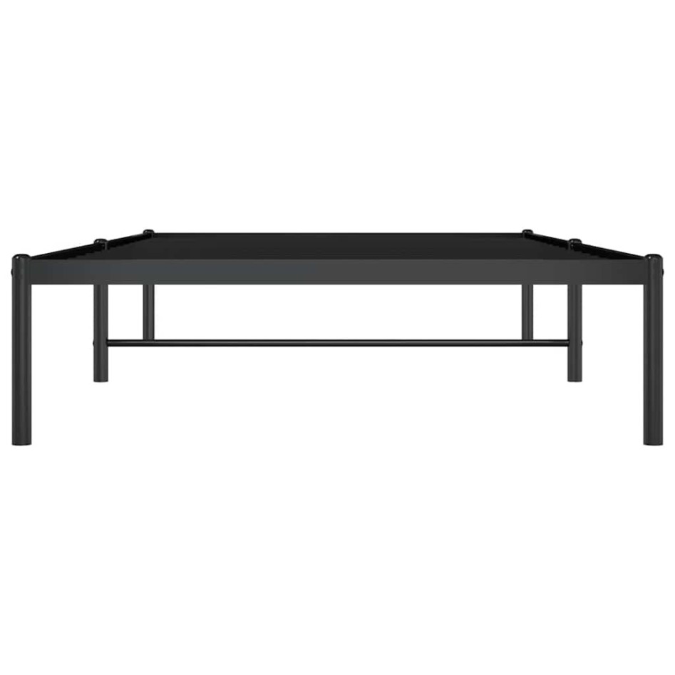 Estructura de cama sin colchón metal negro 100x190