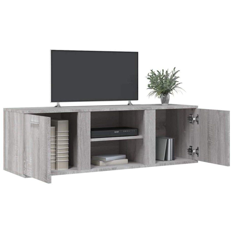 Mueble de TV de madera de ingeniería gris sonoma 120x34x37