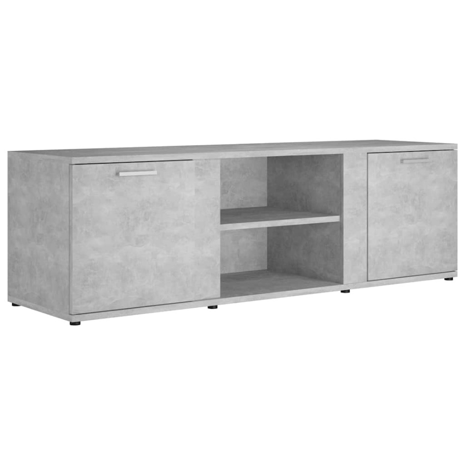 Mueble de TV madera contrachapada gris hormigón 120x34x37