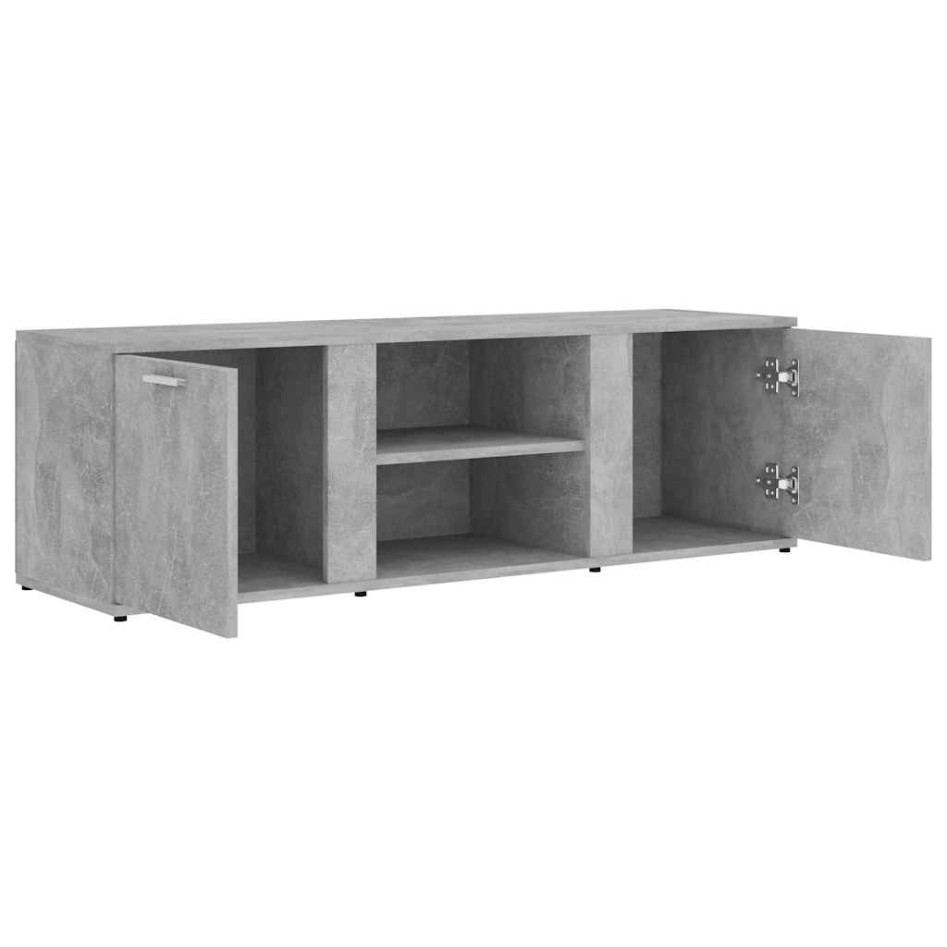 Mueble de TV madera contrachapada gris hormigón 120x34x37