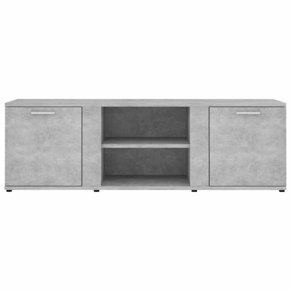 Mueble de TV madera contrachapada gris hormigón 120x34x37