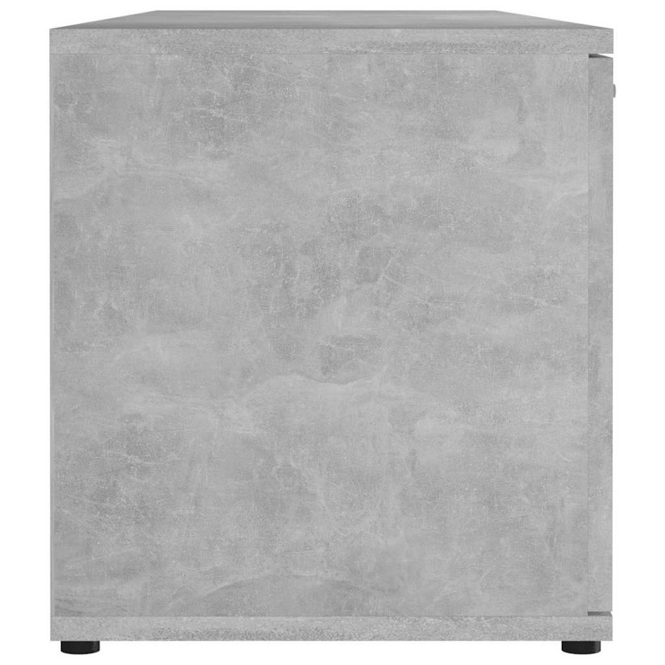 Mueble de TV madera contrachapada gris hormigón 120x34x37