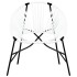 Silla de jardín con forma huevo ratán sintético blanco y