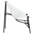 Silla de jardín con forma huevo ratán sintético blanco y