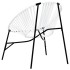 Silla de jardín con forma huevo ratán sintético blanco y