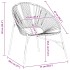 Silla de jardín con forma huevo ratán sintético blanco y