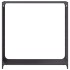 Leñero negro 90x28x90 cm Acero laminado en