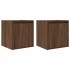 Mesillas de noche de pared 2 uds roble marrón 38x34x40