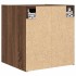 Mesillas de noche de pared 2 uds roble marrón 38x34x40