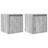 Mesillas de noche de pared 2 uds gris Sonoma 38x34x40