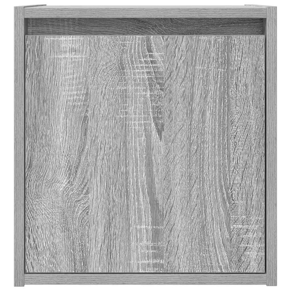 Mesillas de noche de pared 2 uds gris Sonoma 38x34x40