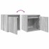 Mesillas de noche de pared 2 uds gris Sonoma 38x34x40