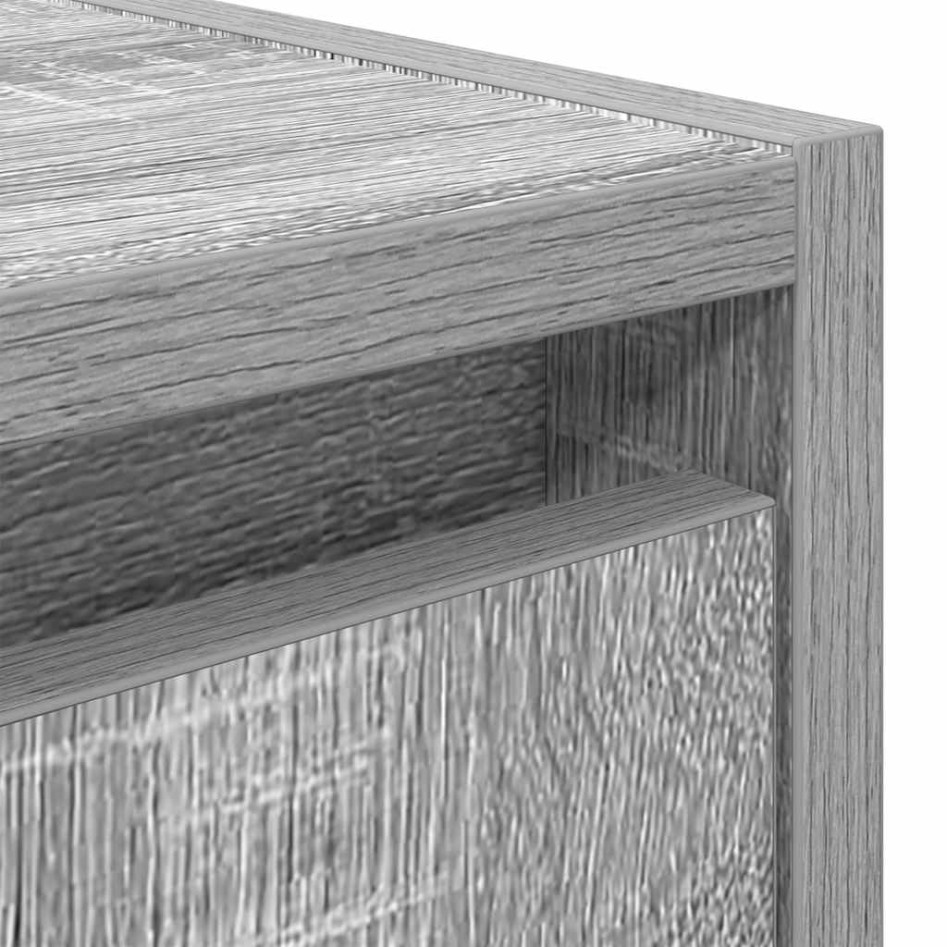 Mesillas de noche de pared 2 uds gris Sonoma 38x34x40