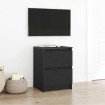 Mueble de TV de madera de ingeniería negro 40x35x54 cm