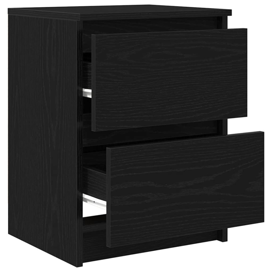Mueble de TV de madera de ingeniería negro 40x35x54