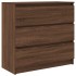 Aparador roble marrón 80x35x76 cm madera de