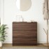 Aparador roble marrón 80x35x76 cm madera de
