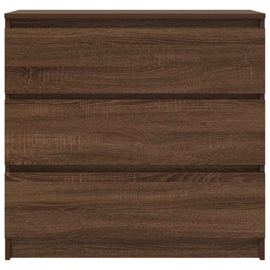 Aparador roble marrón 80x35x76 cm madera de