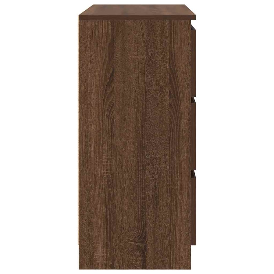 Aparador roble marrón 80x35x76 cm madera de