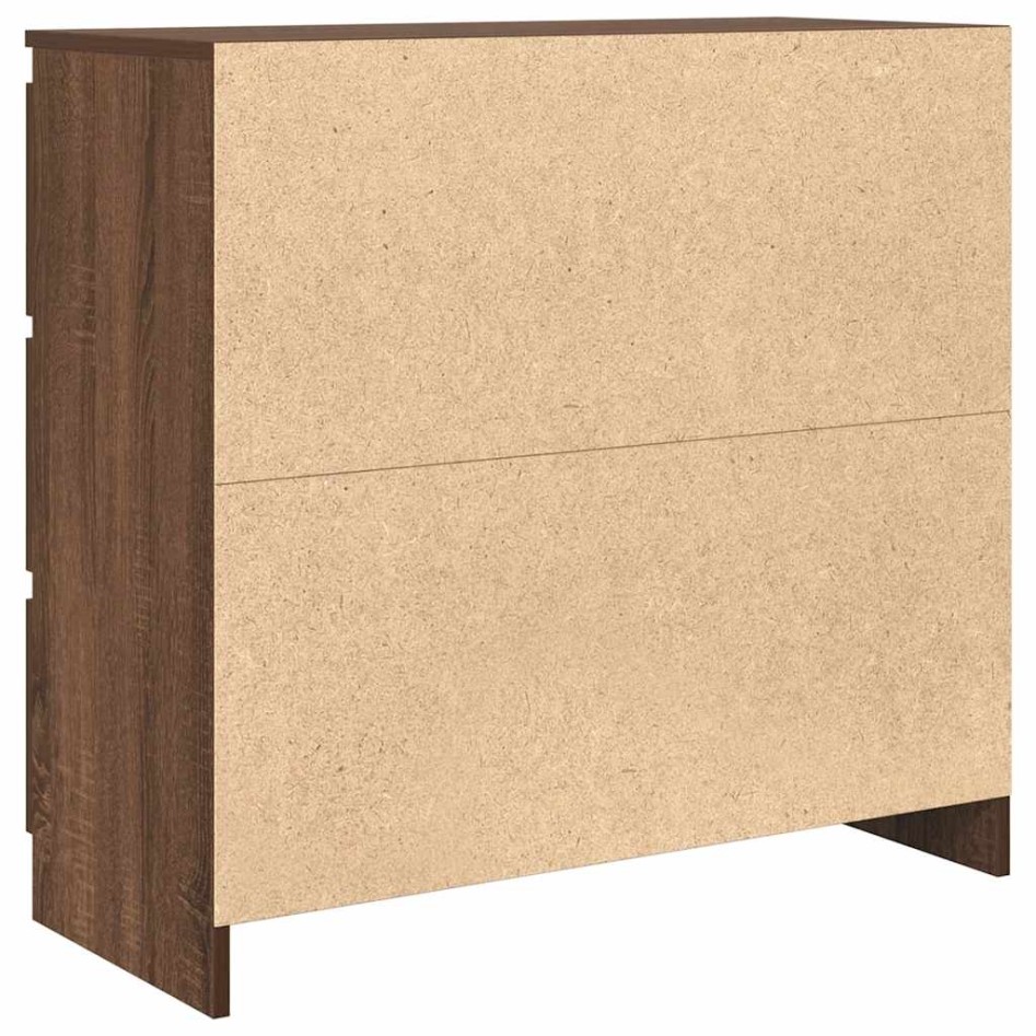 Aparador roble marrón 80x35x76 cm madera de